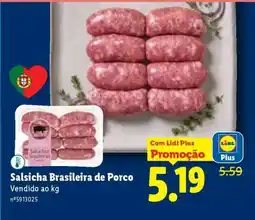 Lidl Salsicha Brasileira de Porco promoção