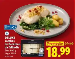 Lidl DELUXE Lombos de Bacalhau da Islândia promoção