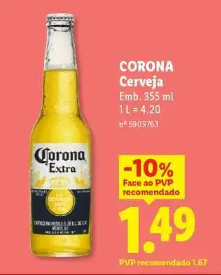 Lidl Corona Cerveja promoção