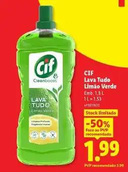Lidl CIF Lava Tudo Limão Verde promoção