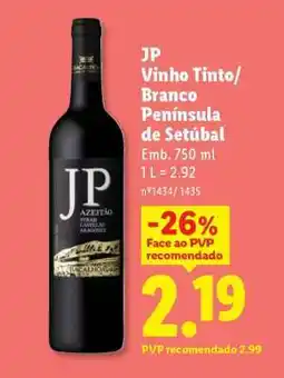 Lidl JP Vinho Tinto/Branco Península de Setúbal promoção