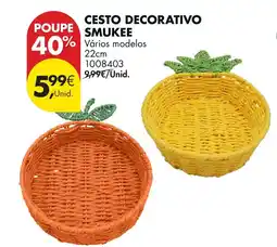 Pingo Doce Cesto decorativo smukee 22cm promoção