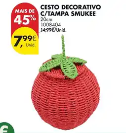 Pingo Doce Cesto decorativo c/tampa smukee 20cm promoção
