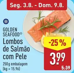 ALDI Golden Seafood lombos de salmão com pele promoção