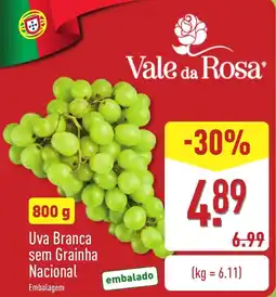 ALDI Vale da Rosa Uva Branca sem Grainha Nacional promoção