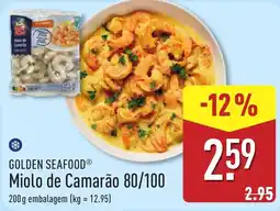 ALDI golden seafood miolo de camarão 80/100 promoção