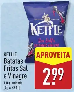 ALDI Kettle Batatas Fritas Sal e Vinagre promoção