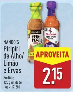 ALDI Nando's Piri Piri de Alho/Limão e Ervas promoção