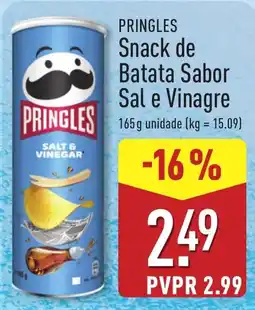 ALDI Pringles snack de batata sabor sal e vinagre promoção
