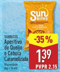ALDI Sunbites Aperitivo de Queijo e Cebola Caramelizada promoção