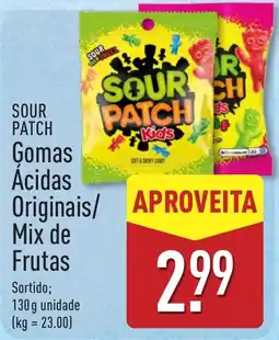 ALDI sour patch gomas ácidas originais/mix de frutas promoção