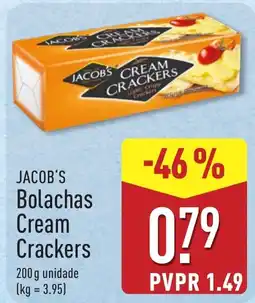 ALDI Jacob's bolachas cream crackers promoção