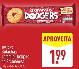 ALDI Burton's Bolachas Jammie Dodgers de Framboesa promoção