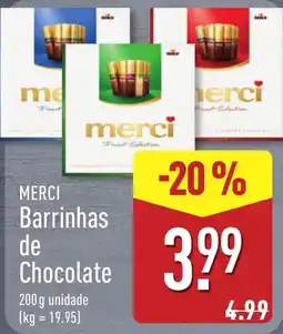 ALDI Merci Barrinhas de Chocolate promoção