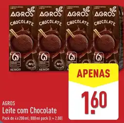ALDI Agros leite com chocolate promoção