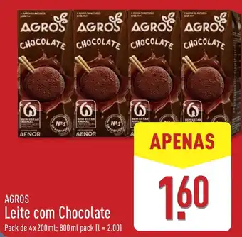 ALDI Agros leite com chocolate promoção