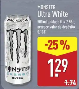 ALDI Monster ultra white promoção