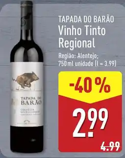 ALDI Tapada do Barão Vinho Tinto Regional promoção