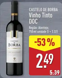 ALDI Castelo de Borba Vinho Tinto DOC promoção