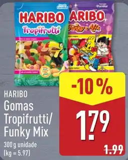 ALDI haribo gomas tropifruttii/funky mix promoção