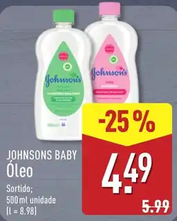 ALDI johnsons baby óleo promoção