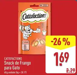 ALDI Catisfactions Snack de Frango para Gato promoção