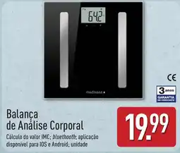 ALDI Balança de Análise Corporal medisana promoção