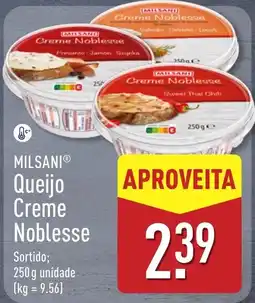ALDI Milsani queijo creme noblesse promoção