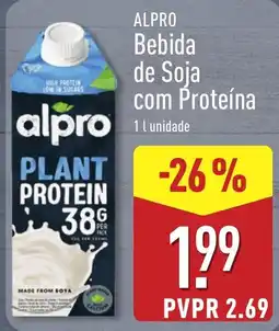 ALDI Alpro bebida de soja com proteína promoção