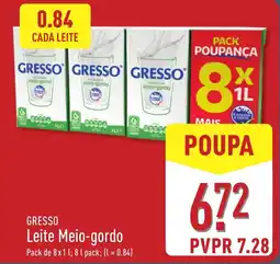 ALDI Gresso leite meio-gordo promoção