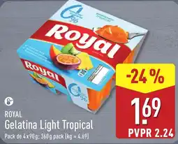 ALDI Royal Gelatina Light Tropical promoção