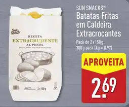 ALDI Sun Snacks Batatas Fritas em Caldeira Extracrocantes promoção