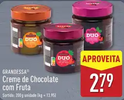 ALDI Grandessa creme de chocolate com fruta promoção