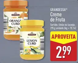 ALDI Grandessa creme de fruta promoção