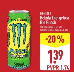 ALDI Monster bebida energética rio punch promoção