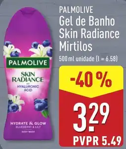 ALDI Palmolive gel de banho skin radiance mirtilos promoção