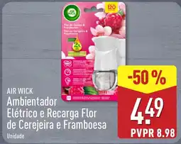ALDI Air Wick Ambientador Elétrico e Recarga Flor de Cerejeira e Framboesa promoção