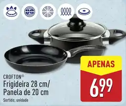 ALDI Crofton frigideira 28 cm/panela de 20 cm promoção