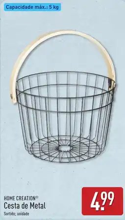 ALDI Cesta de Metal Home Creation promoção