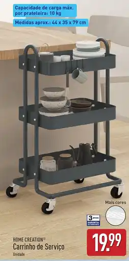 ALDI Home creation carrinho de serviço promoção