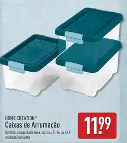 ALDI Home creation caixas de arrumação promoção