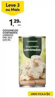 Continente Bom dia A+ - cogumelos continente promoção