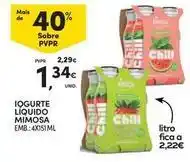 Continente Bom dia Mimosa - iogurte liquido promoção