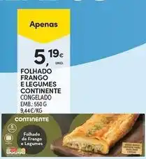 Continente Bom dia Continente - folhado frango e legumes promoção