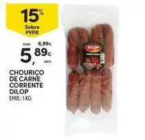 Continente Bom dia Chourico de carne corrente promoção