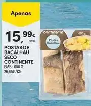 Continente Bom dia Continente - postas de bacalhau seco promoção