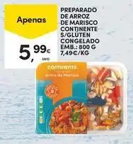 Continente Bom dia Continente - preparado de arroz de marisco s/gluten congelado promoção