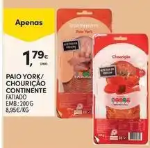 Continente Bom dia Continente - paio york/ chouricao promoção