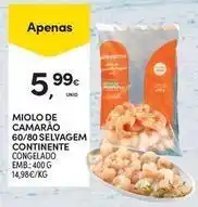 Continente Bom dia Continente - miolo de camarão 60/80 selvagem promoção
