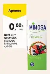 Continente Bom dia Mimosa - nata uht cremosa promoção